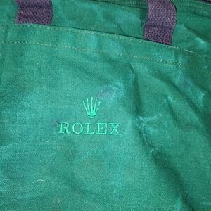 Vintage Rolex Emerald Green Duffel Bag